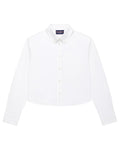 Women's Cropped Oxford Shirt White