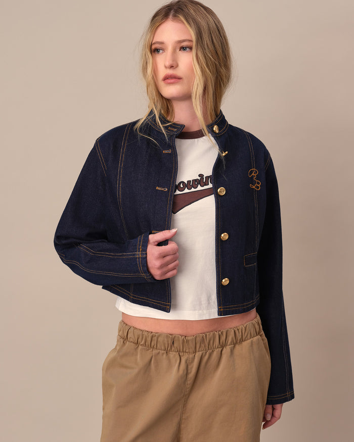 Women's Denim Jacket Rinse Wash