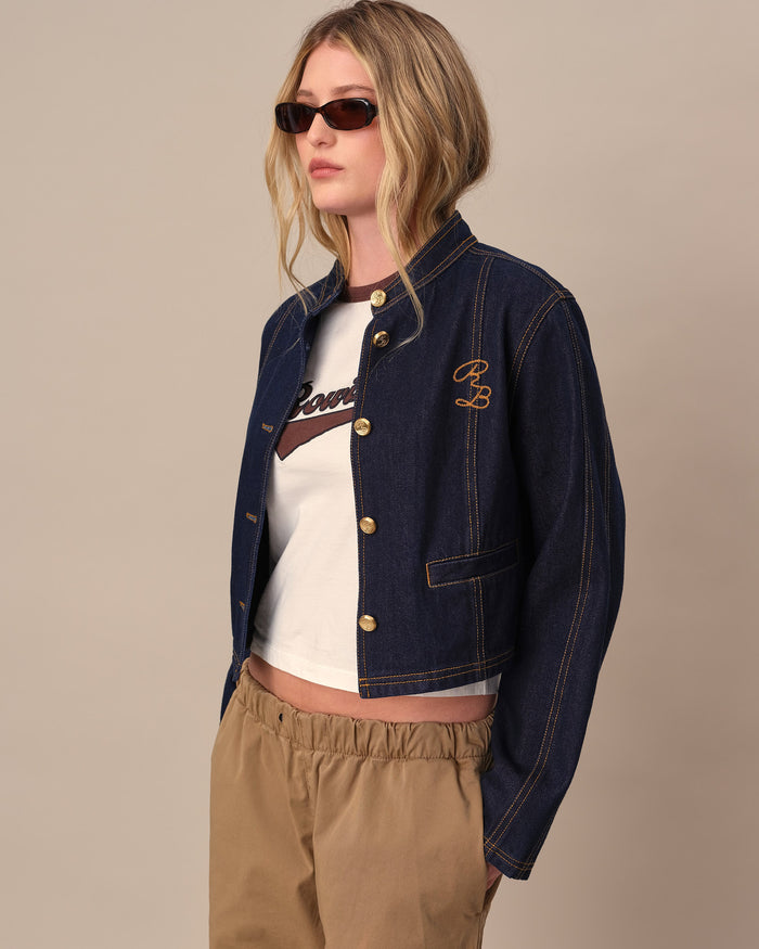 Women's Denim Jacket Rinse Wash