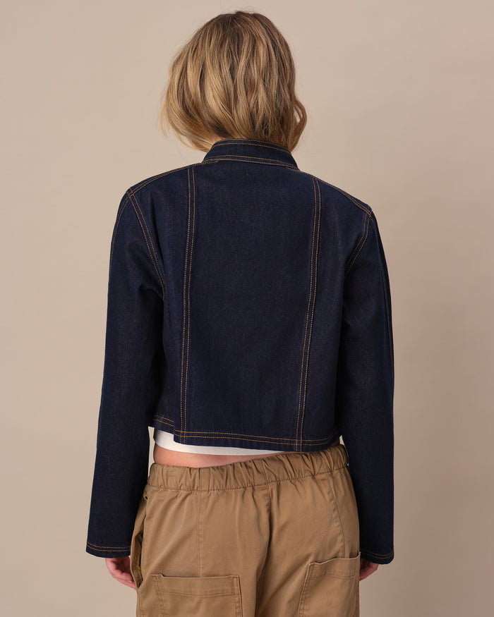 Women's Denim Jacket Rinse Wash