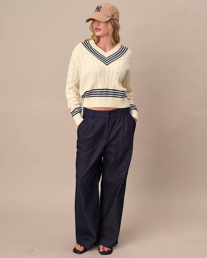 Women's Denim Trouser Dark Wash