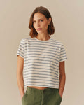 Women's Easy Striped Tee Blue & White