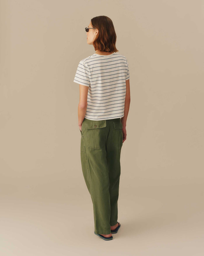 Women's Easy Striped Tee Blue & White