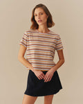 Women's Easy Striped Tee Multi-Color