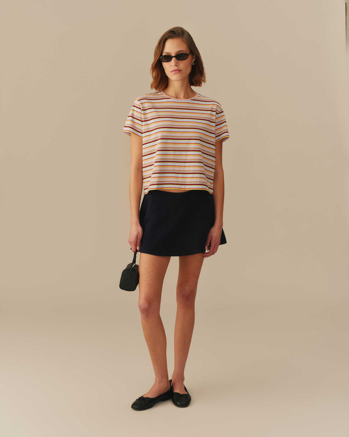 Women's Easy Striped Tee Multi-Color
