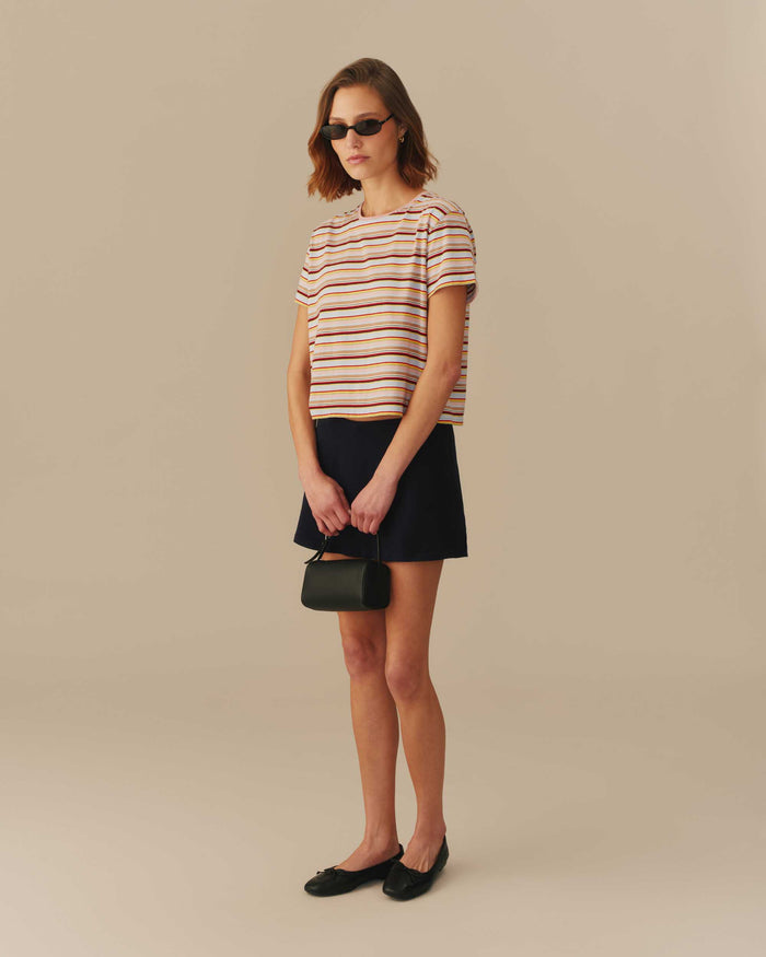 Women's Easy Striped Tee Multi-Color