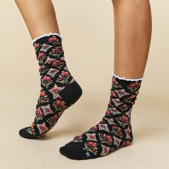 Women's Floral Socks Fall Floral
