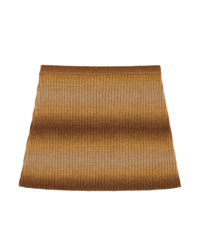 Women's Gradient Striped Skirt Brown Gradient