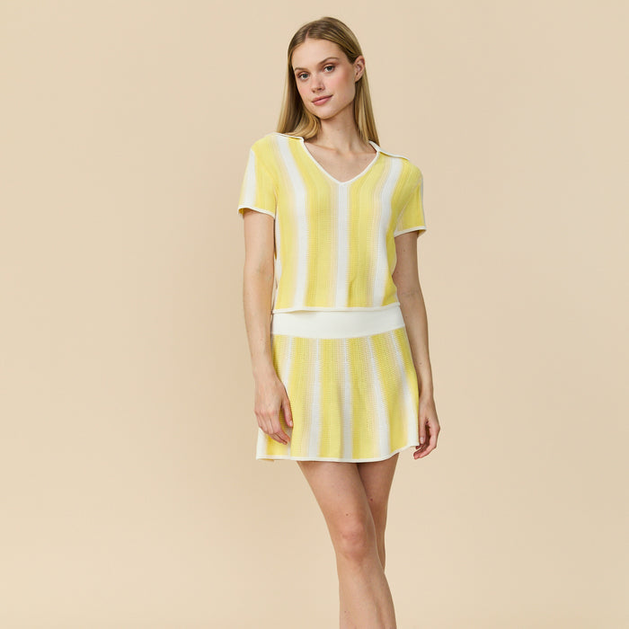 Women's Knit Skirt Pale Yellow