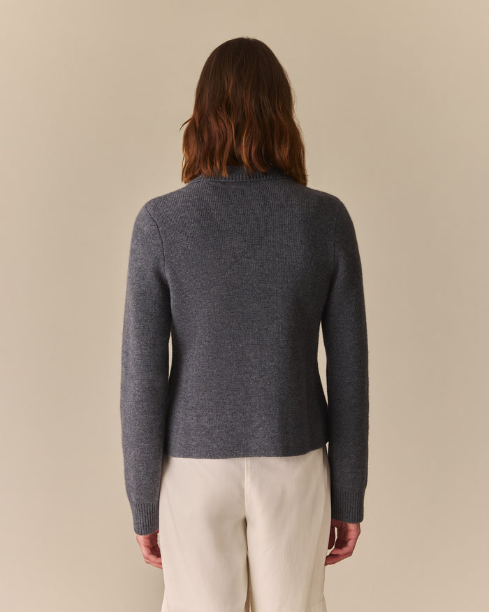 Gia Wool Sheep Blazer Cardigan Heather Gray Heather Gray / XL