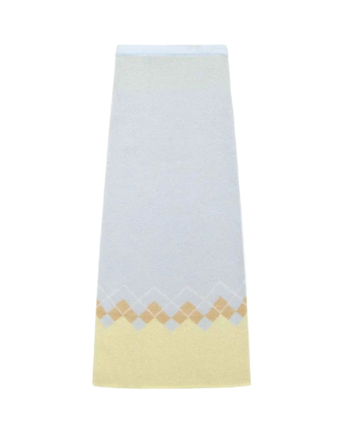 Women's Mohair Argyle Maxi Skirt Mohair Blend