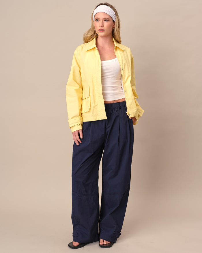 Women's Nylon Utility Jacket Yellow