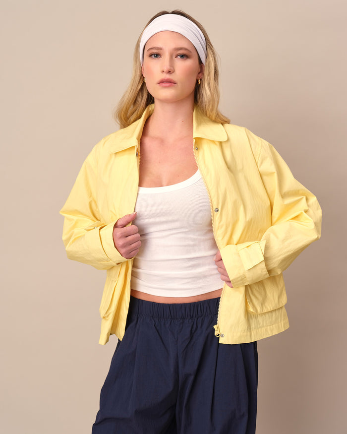 Women's Nylon Utility Jacket Yellow