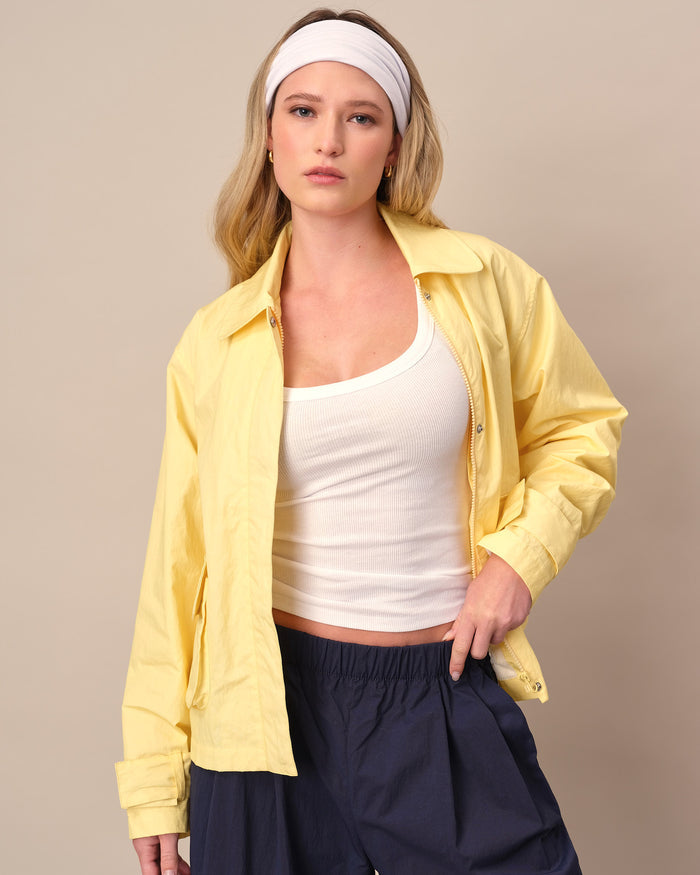 Women's Nylon Utility Jacket Yellow
