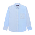 Women's Oversized Oxford Shirt Blue Mixed Stripe