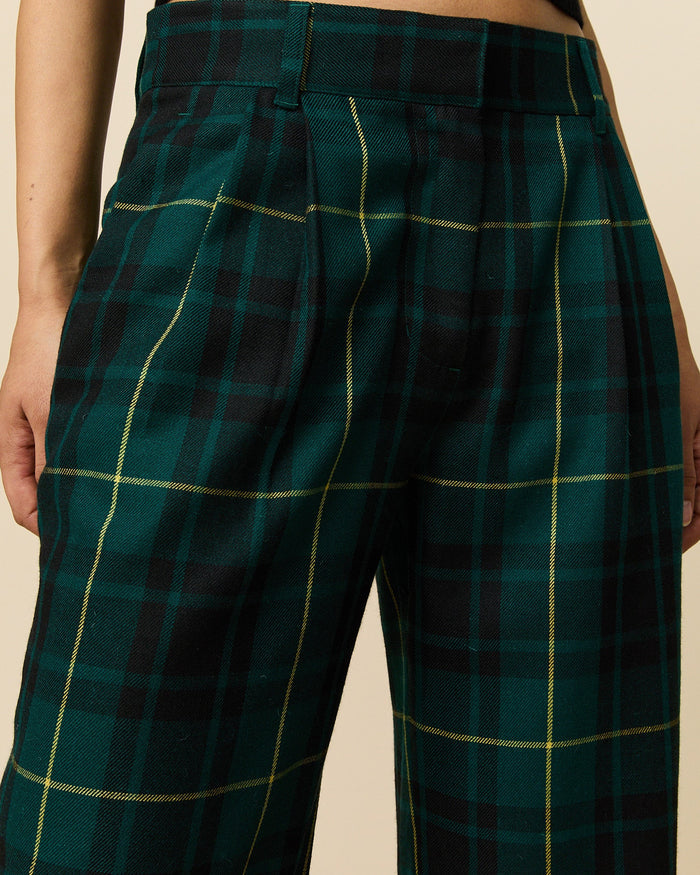 Women's Plaid Tartan Trousers Gordon Modern