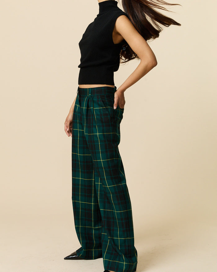 Women's Plaid Tartan Trousers Gordon Modern