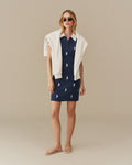 Women's Sailboat Embroidered Polo Dress Navy Navy / XS