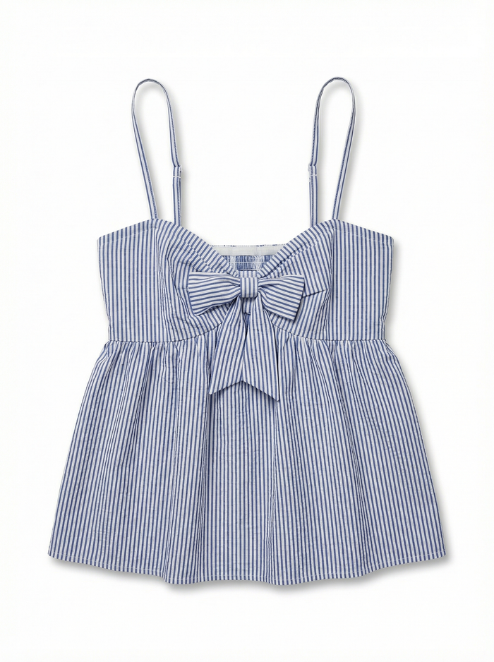 Women's Seersucker Tank Blue