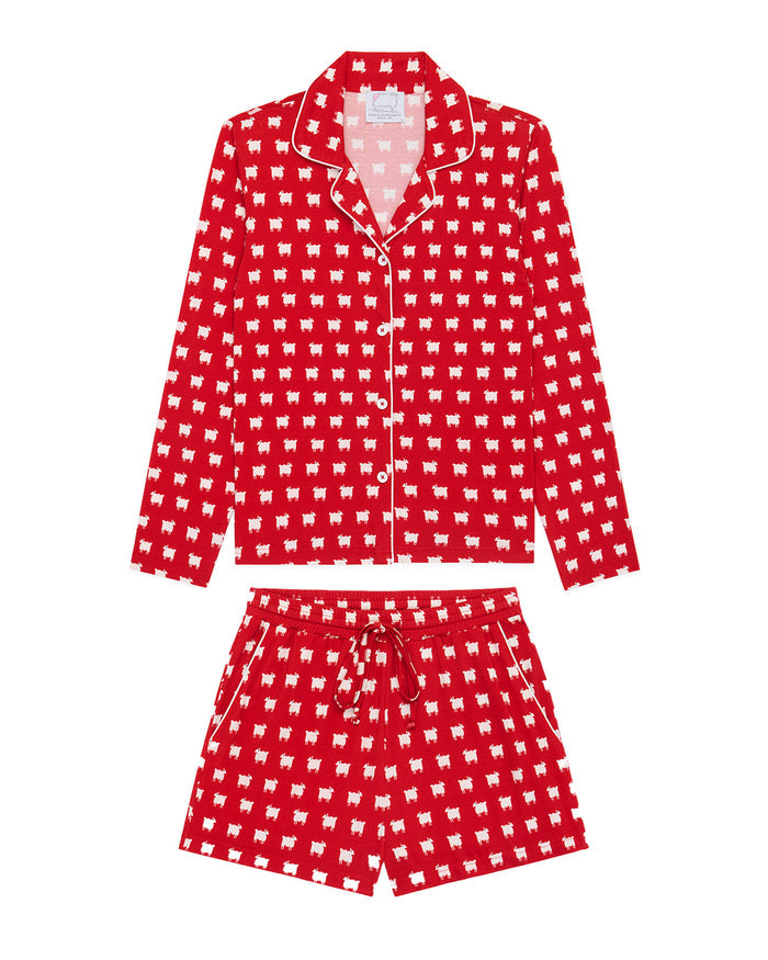 Women's Sheep Pajama Set Diana Red