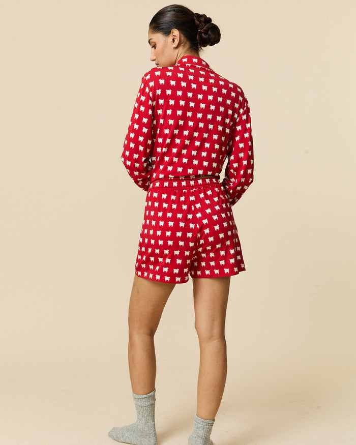 Women's Sheep Pajama Set Diana Red