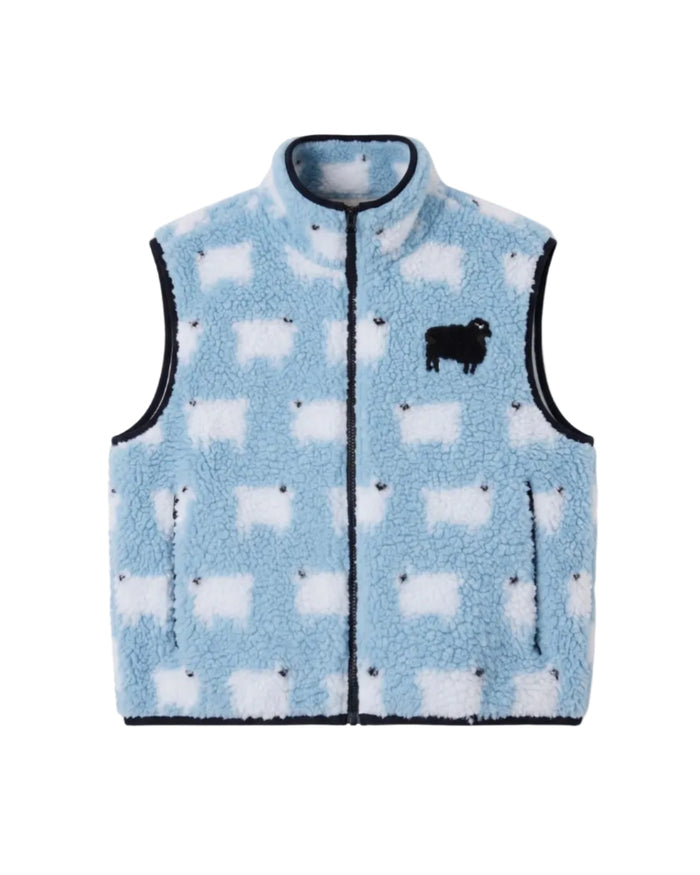 Women's Sherpa Sheep Vest Blue