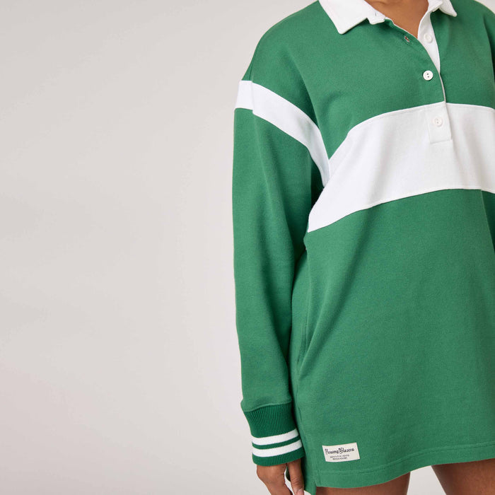 Women's Stripe Rugby Dress Green