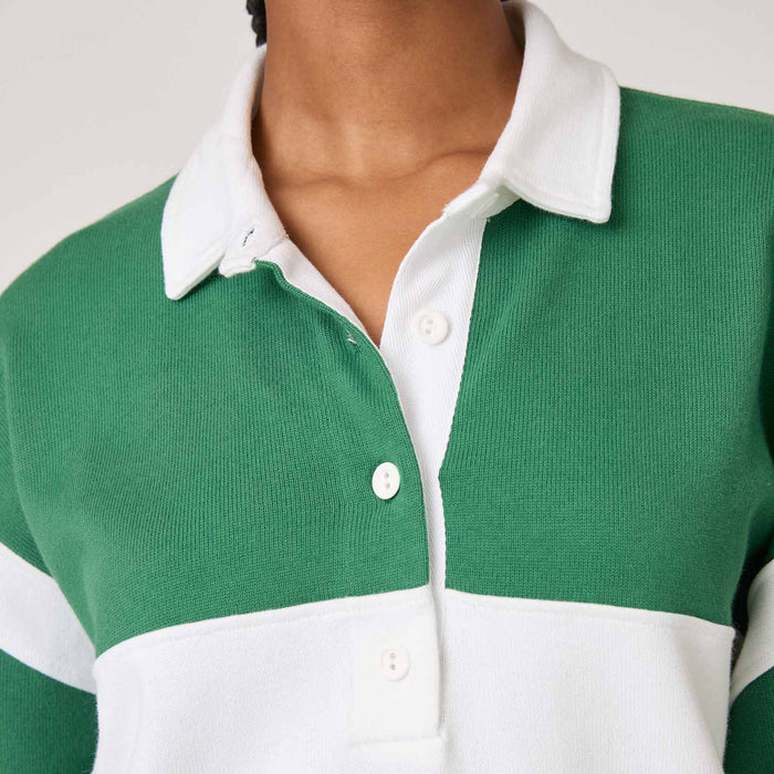 Women's Stripe Rugby Dress Green
