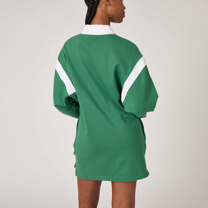 Women's Stripe Rugby Dress Green