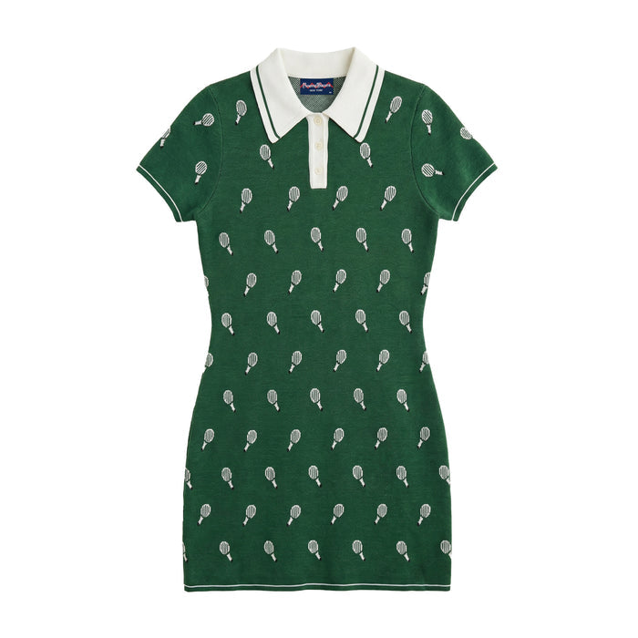 Women's Sweater Polo Dress Green