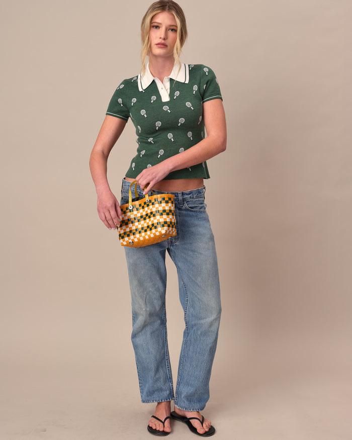 Women's Sweater Polo Green