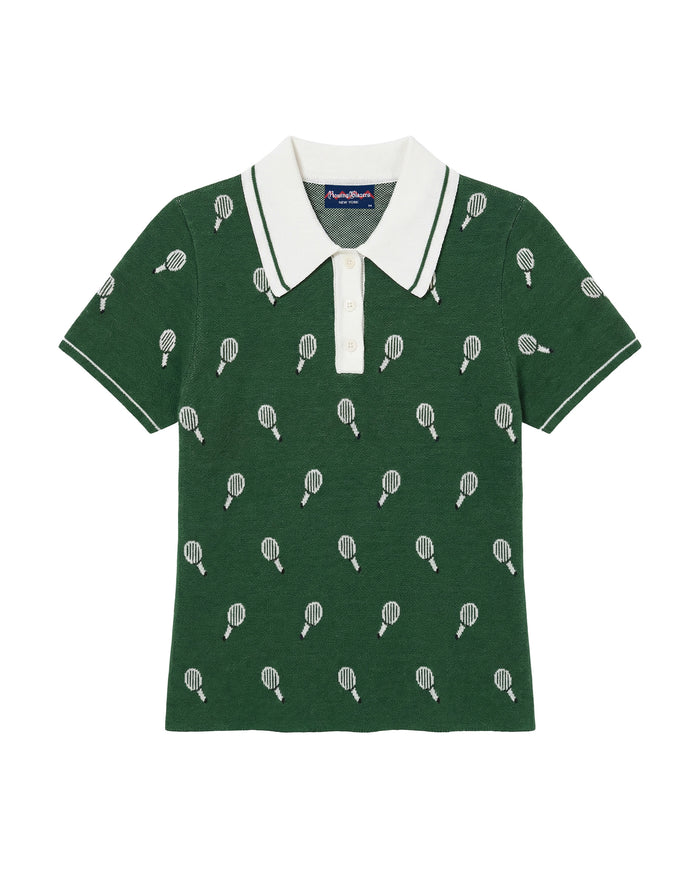 Women's Sweater Polo Green