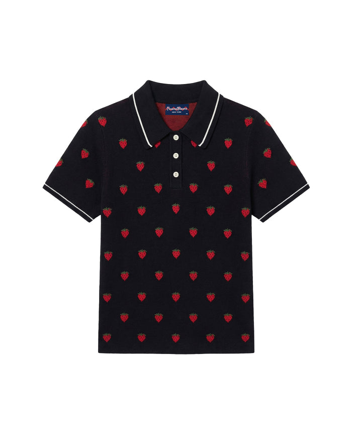 Women's Sweater Polo Navy