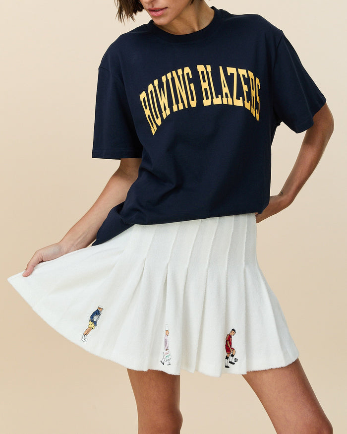 Women's Terry Pleated Skirt White