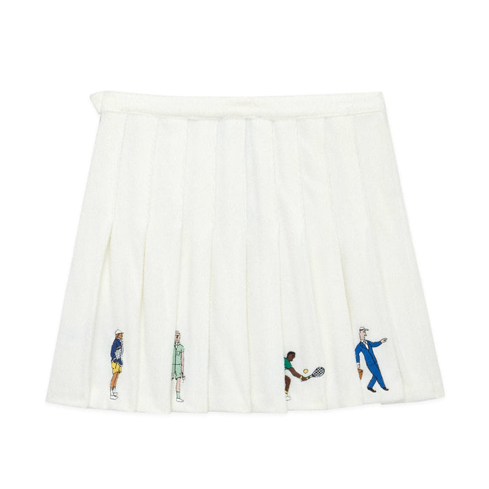 Women's Terry Pleated Skirt White