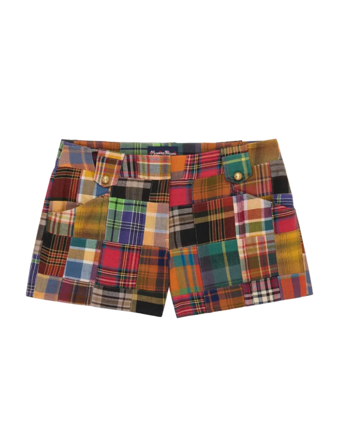Women's Twill Patchwork Shorts University Patchwork